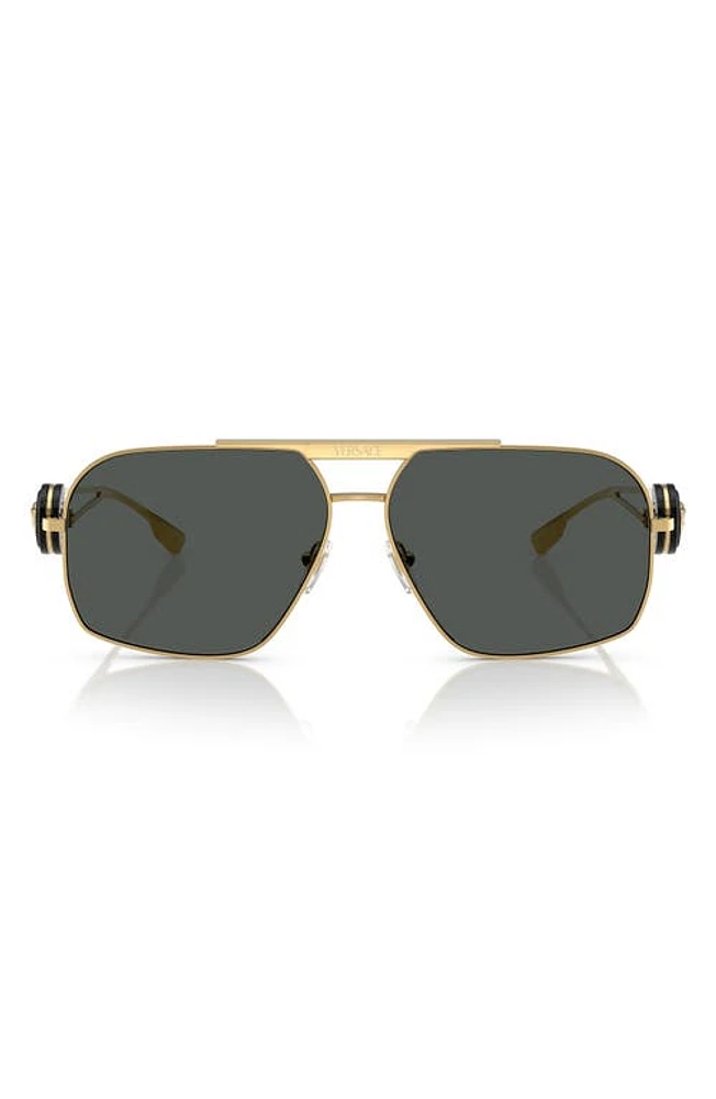 Versace 62mm Medusa Medallion Oval Sunglasses in Gold at Nordstrom