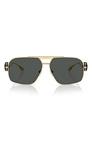 Versace 62mm Medusa Medallion Oval Sunglasses in Gold at Nordstrom