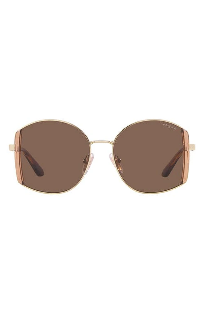 VOGUE 53mm Irregular Sunglasses in Pale Gold at Nordstrom