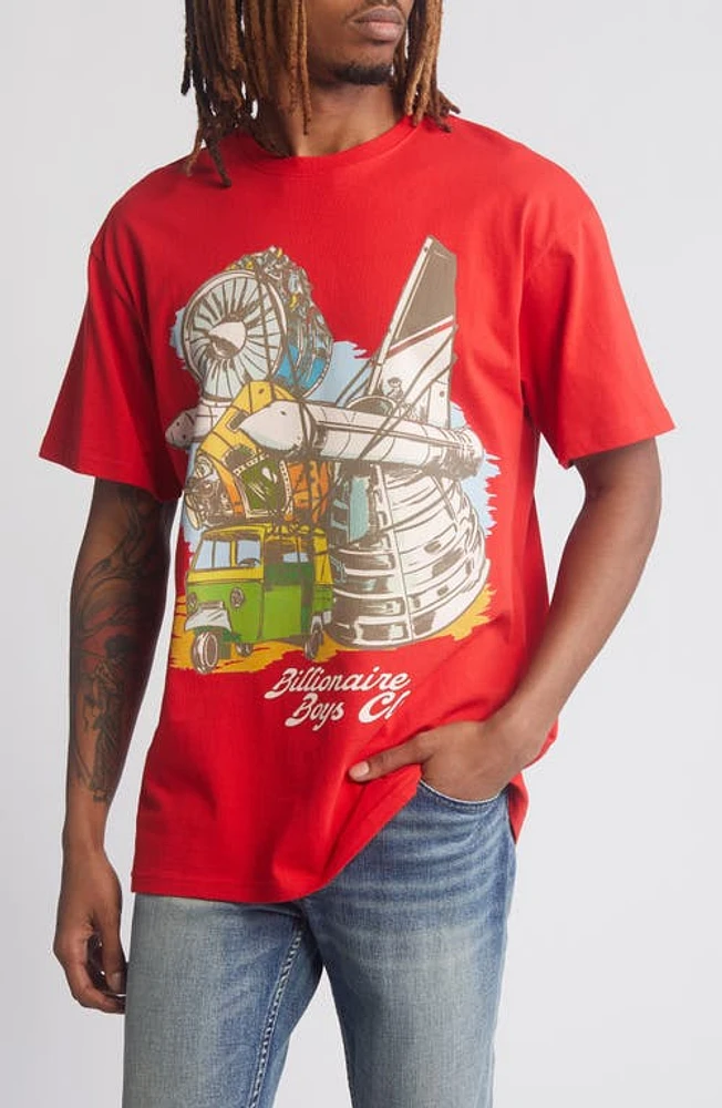 Billionaire Boys Club Tuk Cotton Graphic T-shirt Poppy Red at Nordstrom,