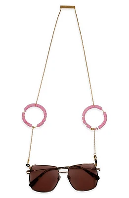 FRAME CHAIN Candy Pop Eyeglass Chain in Baby Pink/Yellow Gold at Nordstrom