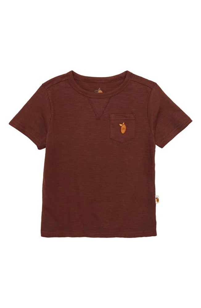 Naseberry Coconut Shell Organic Cotton Pocket T-Shirt Brown at Nordstrom,