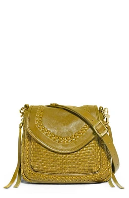 Aimee Kestenberg Mini All For Love Woven Leather Crossbody Bag in Cumin at Nordstrom