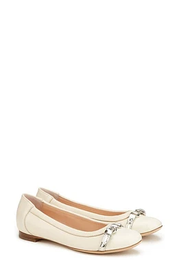 AGL Monika Cap Toe Ballet Flat Chalk-Gess-Gold at Nordstrom,