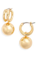 Jenny Bird Lyra Huggie Drop Earrings in High Polish Gold at Nordstrom