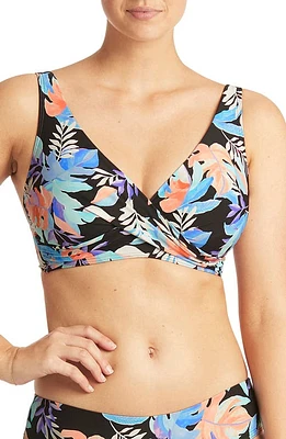 Sea Level Cross Front Underwire Convertible Bikini Top in Black at Nordstrom, Size 4 Us