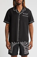 Billionaire Boys Club Mind Your Heart Lyocell & Linen Camp Shirt at Nordstrom,