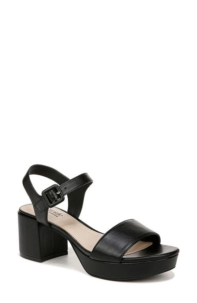 LifeStride Rhythmn Platform Sandal Black at Nordstrom,