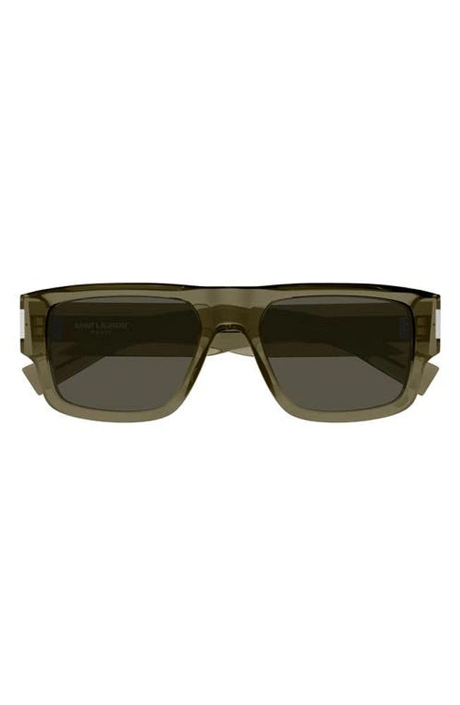 Saint Laurent 54mm Square Sunglasses in Taupe at Nordstrom