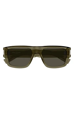 Saint Laurent 54mm Square Sunglasses in Taupe at Nordstrom