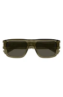 Saint Laurent 54mm Square Sunglasses in Taupe at Nordstrom