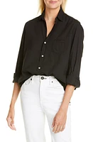 Frank & Eileen Relaxed Button-Up Shirt Black Light Poplin at Nordstrom,