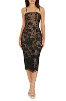 Dress the Population Josselyn Floral Embroidered Sleeveless Black at Nordstrom,