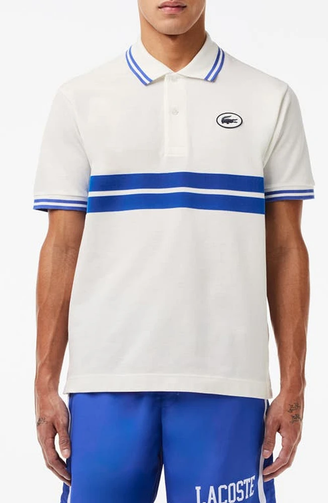 Lacoste Classic Fit Stripe Piqué Knit Polo at Nordstrom,