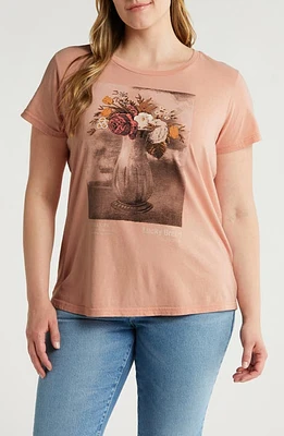 Lucky Brand Floral Vase Graphic T-Shirt Rose Tan at Nordstrom,