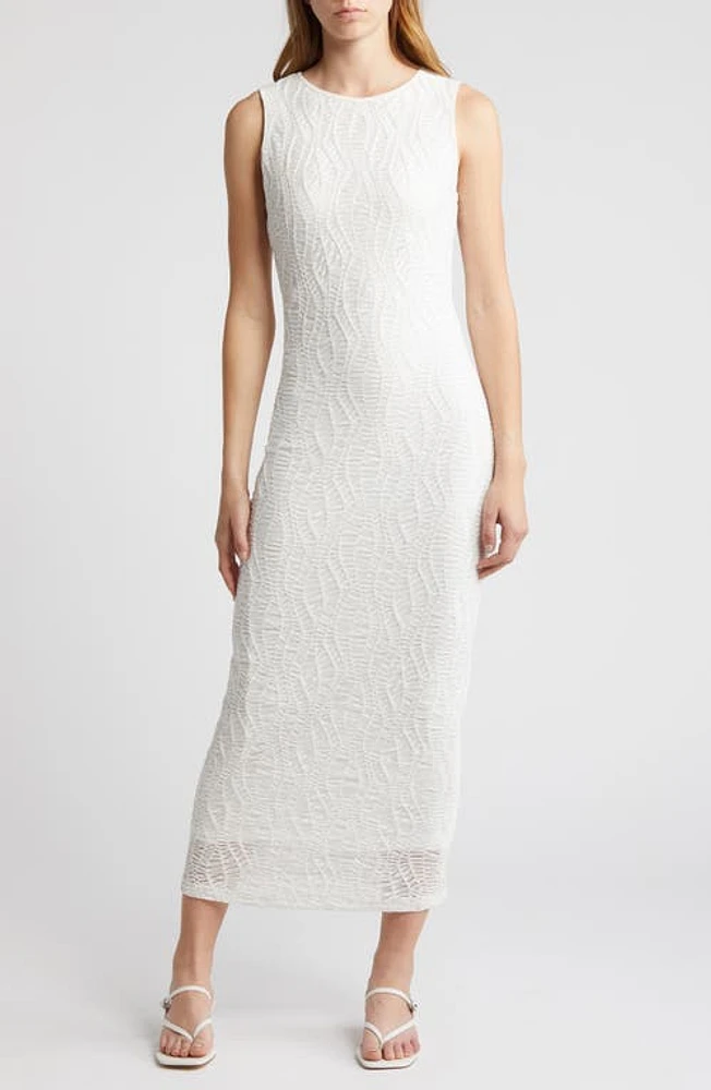 Rare London Textured Maxi Dress White at Nordstrom,