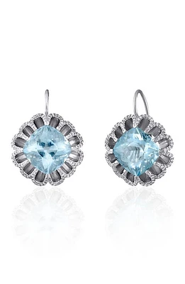 Mindi Mond Floating Aquamarine & Diamond Drop Earrings in White/Diamond/Aquamarine at Nordstrom