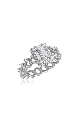 Mindi Mond Clarity Cube Diamond Link Ring in 18K Wg at Nordstrom, Size 7