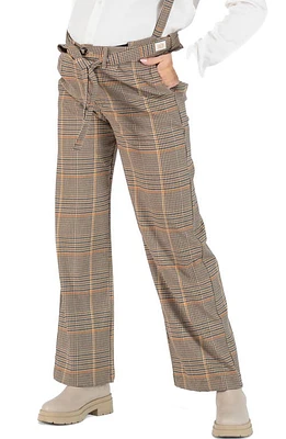 Cache Coeur Stuart Checkered Tie Waist Cotton Maternity Pants Vintage at Nordstrom,