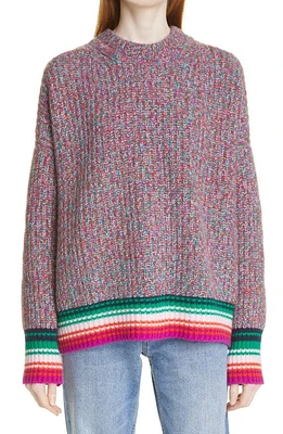 La Ligne Toujours Marled Cashmere Sweater in Rainbow Multi at Nordstrom, Size X-Large