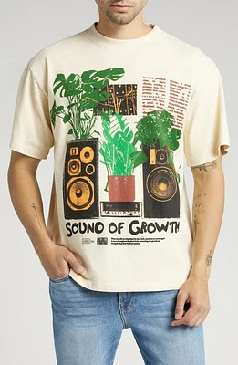 ALPHA COLLECTIVE Sound of Growth Cotton Graphic T-Shirt in Cream at Nordstrom, Size Small