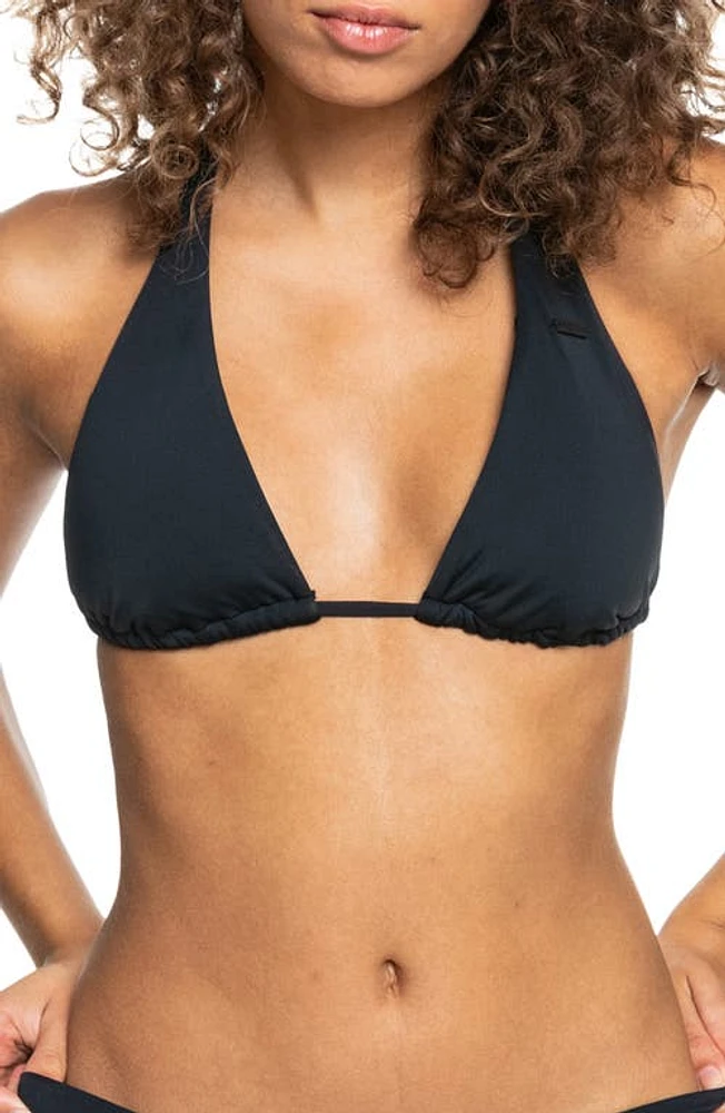 Roxy Beach Classics Tiki Triangle Bikini Top Anthracite at Nordstrom,