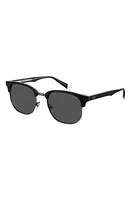 levi's 52mm Round Sunglasses in Black/Grey at Nordstrom