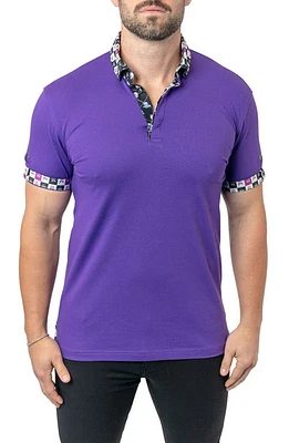 Maceoo Mozartsolid Button Down Piqué Polo at Nordstrom