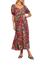 VICI Collection Willa Floral Print Midi Dress Peony/Floral at Nordstrom,