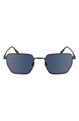 Lacoste Premium Heritage 52mm Rectangular Sunglasses in Matte Dark Gunmetal at Nordstrom