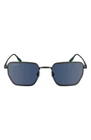 Lacoste Premium Heritage 52mm Rectangular Sunglasses in Matte Dark Gunmetal at Nordstrom