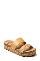 Reef Cushion Vista Hi Slide Sandal Natural Braid at Nordstrom,