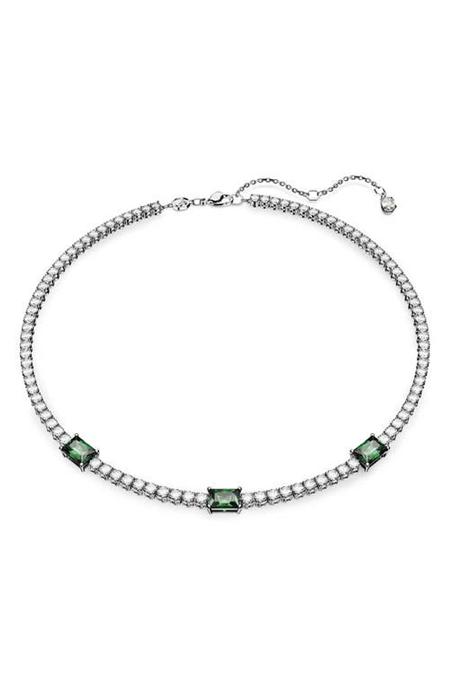 Swarovski Matrix Crystal Tennis Necklace in Green at Nordstrom