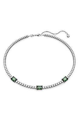 Swarovski Matrix Crystal Tennis Necklace in Green at Nordstrom