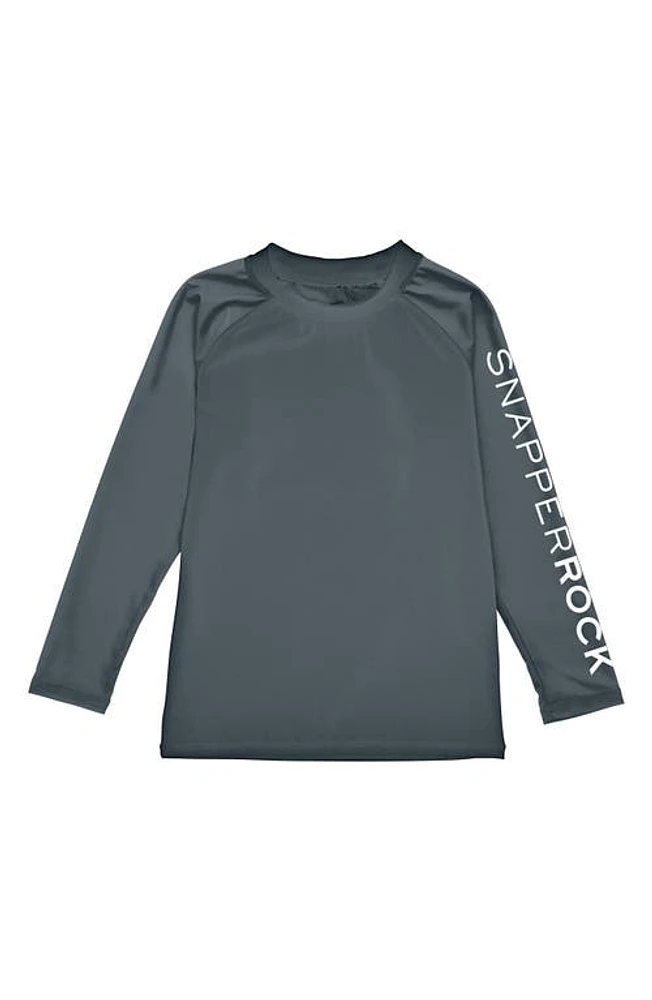 Snapper Rock Long Sleeve Rashguard Steel Grey at Nordstrom,