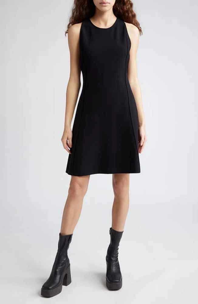 Stella McCartney Racerback Compact Knit Dress Black at Nordstrom,