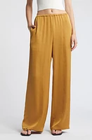 Open Edit Wide Leg Satin Pants at Nordstrom,