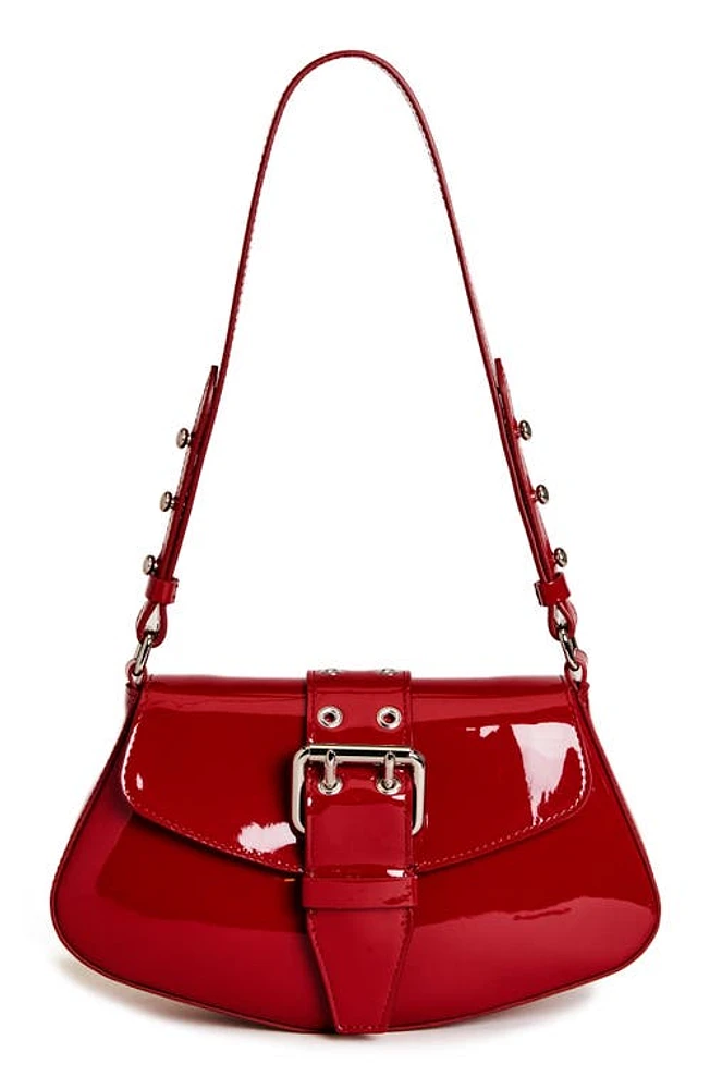 Reformation Rafaella Shoulder Bag in Lipstick Patent at Nordstrom