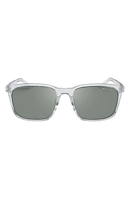 Nike Rave 57mm Polarized Square Sunglasses in Clear/Polar Green at Nordstrom