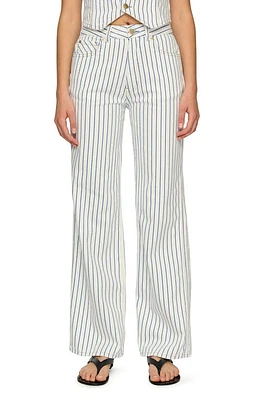 DL1961 Gisele High Waist Wide Leg Jeans Nautical Stripe Vintage at Nordstrom,