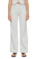 DL1961 Gisele High Waist Wide Leg Jeans Nautical Stripe Vintage at Nordstrom,