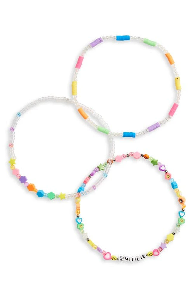 Capelli New York Kids' Assorted 3-Pack Beaded Necklaces in Blue Multi at Nordstrom