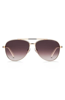 Marc Jacobs 60mm Gradient Aviator Sunglasses in Gold Ivory/Brown Gradient at Nordstrom