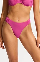 Seafolly Ruched High Cut Bikini Bottoms at Nordstrom, Us