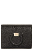 FERRAGAMO Gancino City Leather French Wallet in Black at Nordstrom