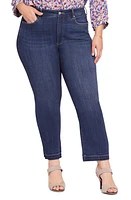 NYDJ Marilyn High Waist Release Hem Ankle Straight Leg Jeans at Nordstrom,