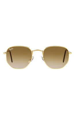 Ray-Ban 51mm Gradient Aviator Sunglasses in Arista/Clear Gradient Brown at Nordstrom