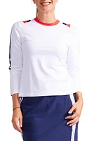 KINONA Morning Dew Long Sleeve Golf T-Shirt White at Nordstrom,