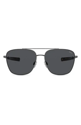 POLO 59mm Pilot Sunglasses in Grey at Nordstrom