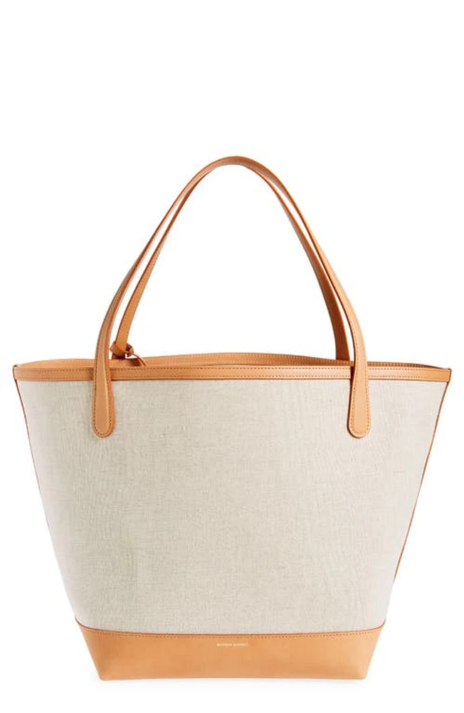 Mansur Gavriel Everyday Soft Canvas & Leather Tote in Natural at Nordstrom